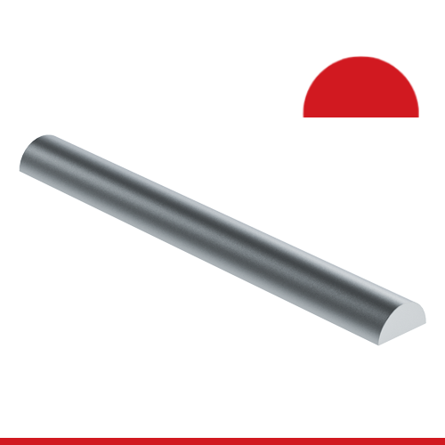 LBHR0050N 1/2" SS T304/T304L HALF ROUND BAR 20'-24' SRL IMPORT