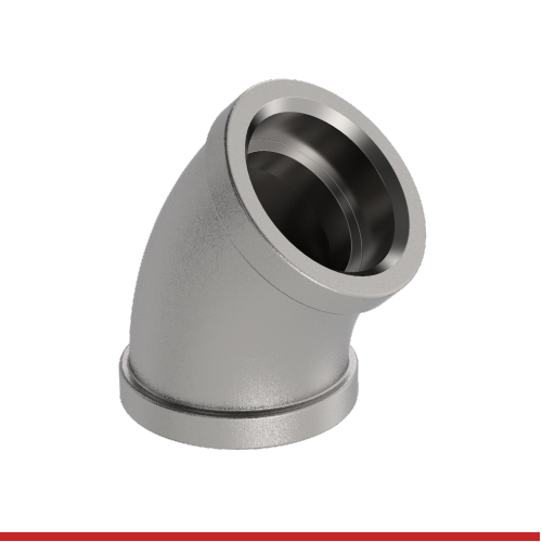 PF1S-045-KQ 3" 150# SS T316 45 ELBOW PRESSURE FITTING SOC WELD MSS-SP112 IMPORT