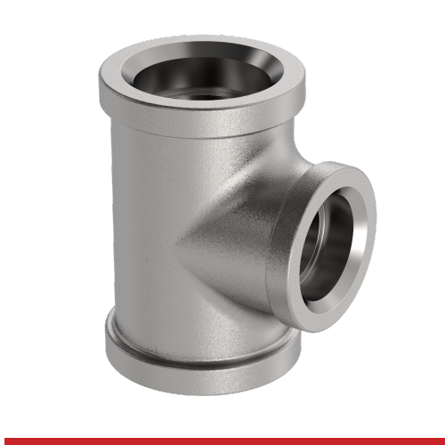 PF1S-TEE-FQHV 1" 150# SS T316 TEE PRESSURE FITTING SOC WELD MSS-SP114 IMPORT
