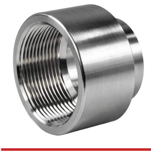 A622WBE 3/4" BUTT-WELD X FEMALE NPT ADAPTER - MACHINE FINISH -316L