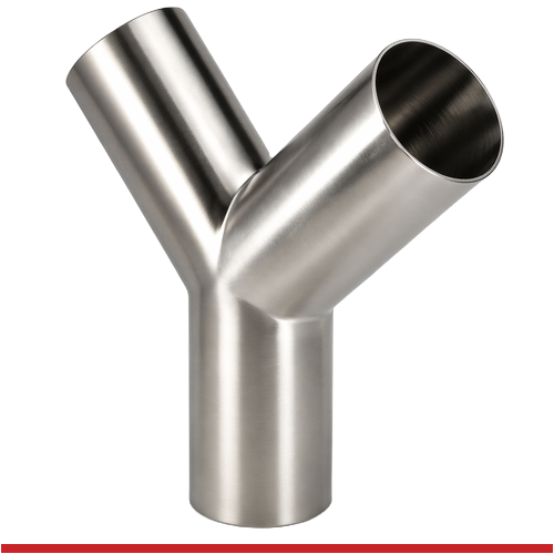 A428WBK-P 3" BUTT-WELD TRUE Y - POLISHED -304