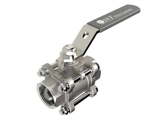 SVF30SSW08 2" SS, Series 30SS, 3 PC, Soc Weld, Full Port, LL Ball Valve