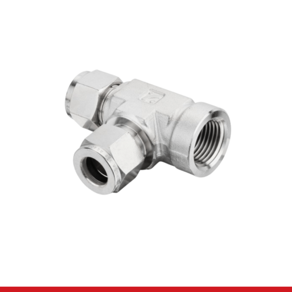 SFRT 8-6N 1/2 in O.D. X 3/8 in FNPT  Female Run Tee - Superlok