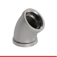 PF1S-045-KQ 3" 150# SS T316 45 ELBOW PRESSURE FITTING SOC WELD MSS-SP112 IMPORT