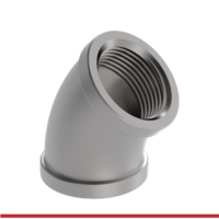 PF1T-045-BQ 1/4" 150# SS T316 45 ELBOW PRESSURE FITTING THRD MSS-SP112 IMPORT