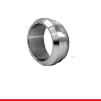 14PRF-1.5-316 1-1/2" PLAIN BEVEL SEAT X SHORT WELD END - 14PRF, .719" LONG 316SS