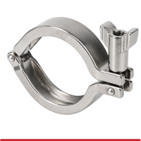 13IS-2.5-RWN-304 2-1/2" I-LINE CLAMP, SINGLE PIN W/ ROCKET WING NUT - 13IS, 304SS