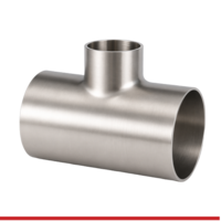 A67RWWWPO-P 8"X6" BUTT-WELD SHORT REDUCING TEE - POLISHED -316L