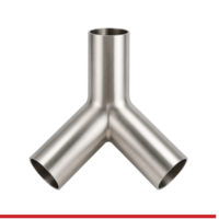 A628WBH-P 1.5" BUTT-WELD TRUE Y - POLISHED -316L