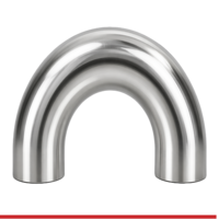 A62WUM-P 4" BUTT-WELD 180 U-BEND - POLISHED -316L