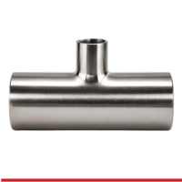 7RW-4X3-1-316 4" X 3" BUTT WELD END REDUCING LONG TEE - 7RW, 316SS,