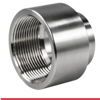 A622WBE 3/4" BUTT-WELD X FEMALE NPT ADAPTER - MACHINE FINISH -316L