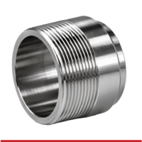 A619WBK 3" BUTT-WELD X MALE NPT ADAPTER - MACHINE FINISH -316L