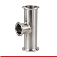 A67RWWMS-MK 4"X3" WELD X WELD X CLAMP SHORT OUTLET REDUCING TEE -316L