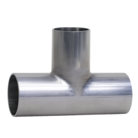 A67WE-UP 3/4" BUTT-WELD LONG TEE - UNPOLISHED -316L