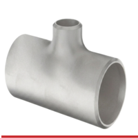 A67RWWWJH-UP 2.5"X1.5" BUTT-WELD SHORT REDUCING TEE - UNPOLISHED -316L