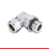 JHSE-8T-SN 1/2 in Female JIC Swivel X 1 in Male JIC 45 Degree Elbow - Superlok