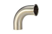 A6L2CMO 6 in Clamp X Butt-Weld 90 Elbow - Polished -316L
